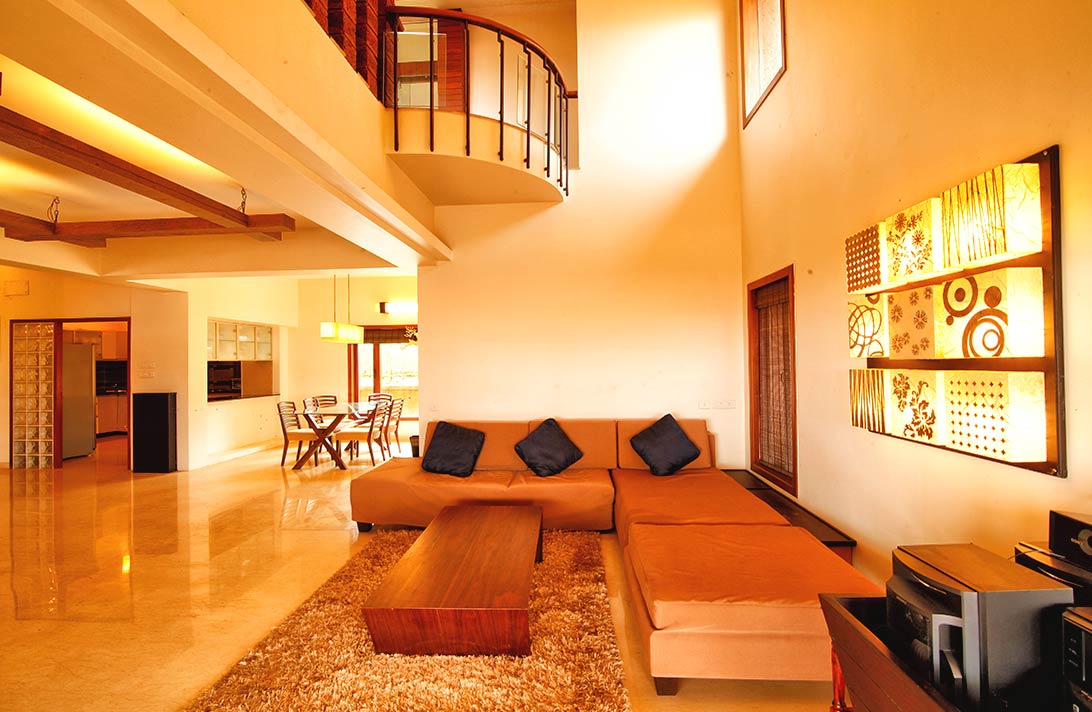 Villas in Goa, Sky View, Living Room