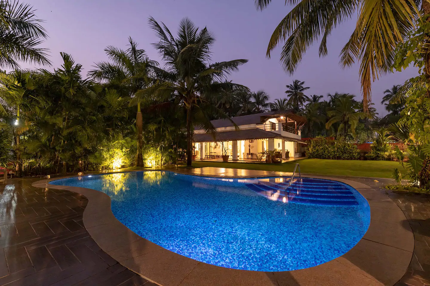 Night Shot of Pool